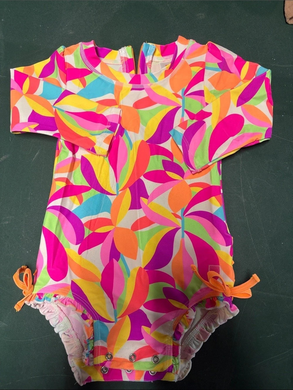 Ruffle butts Baby One-Piece Swimsuit Pink Multicolor Like New
